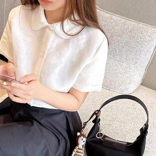 「K」洛诗琳05201气质娃娃领衬衫2025夏季新款法式纯棉上衣10406 商品图0