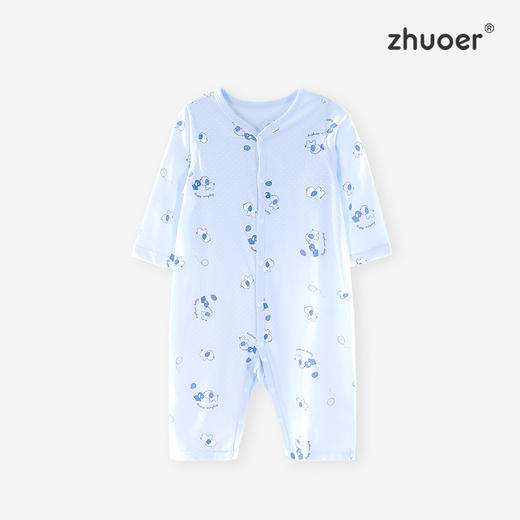 【宝宝连体衣】卓儿夏季薄款透气夏装空调服睡衣长袖轻薄连体衣 商品图3