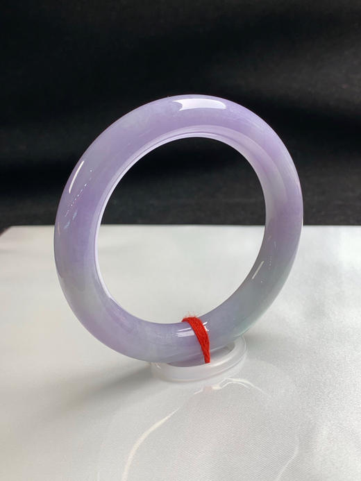 620290，56圈口，细糯满紫圆条福镯，几乎满紫色，紫色浓郁，底子细腻 商品图1