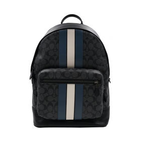 COACH 奥莱款大号男士PVC配皮双肩背包