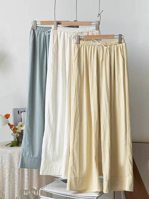 七夕福利-NO退｛休闲裤2025｝815宽边压皱肌理感直筒长裤-喜出 商品图11