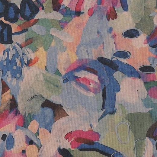 T3952夏季高级感新款男士美式油画撞色设计短袖T恤百搭复古圆领上衣 商品图3