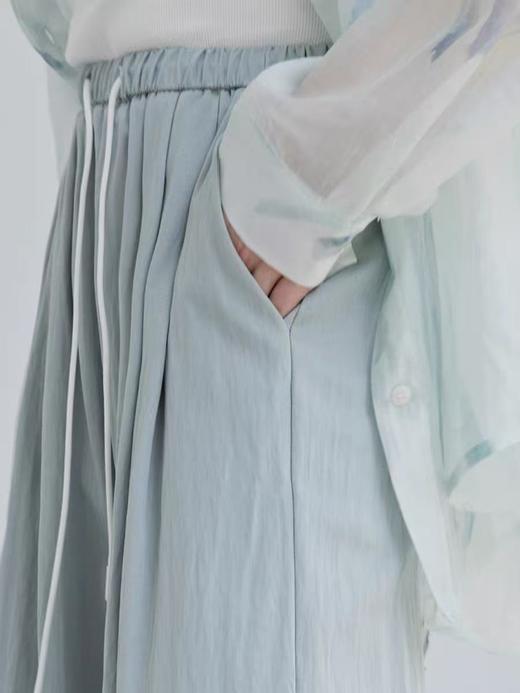 七夕福利-NO退｛休闲裤2025｝815宽边压皱肌理感直筒长裤-喜出 商品图5