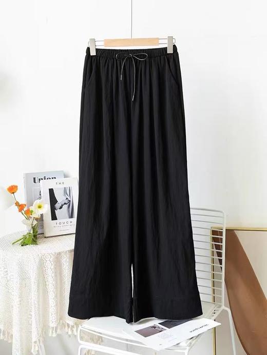 七夕福利-NO退｛休闲裤2025｝815宽边压皱肌理感直筒长裤-喜出 商品图10