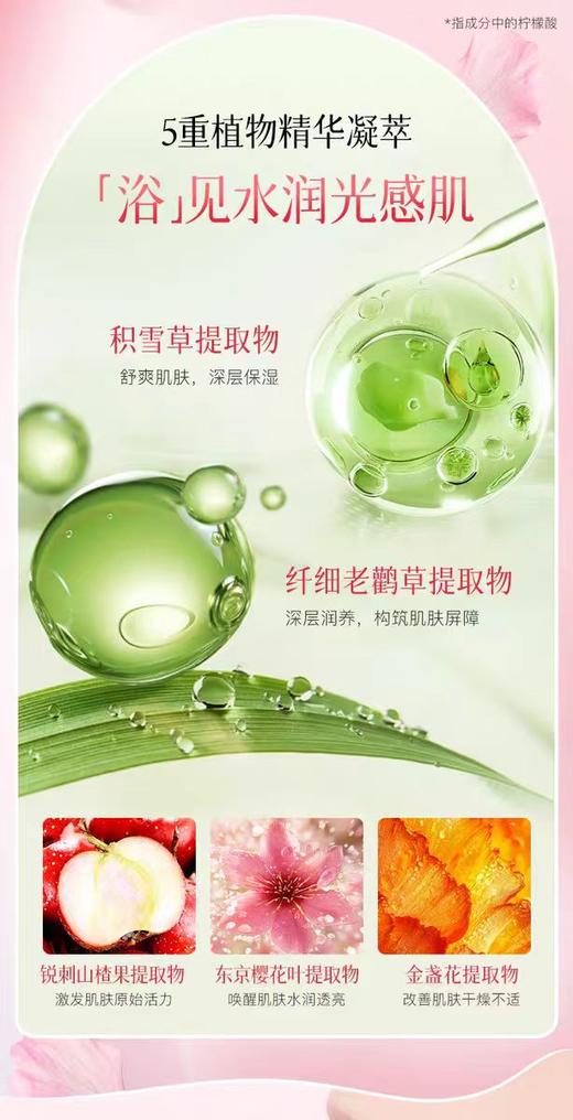 莱清菲清透爽肤花香沐浴露500ml（浪漫樱花香调）【宝库优选】 商品图3