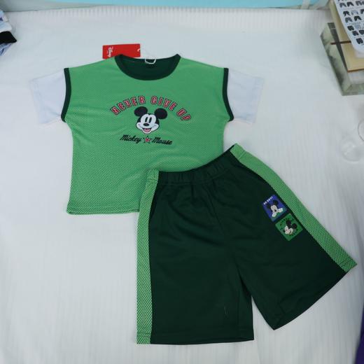 I81迪士尼男童夏季套装2025新款儿童假两件短袖男大童短裤I81 商品图1