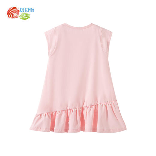 贝贝怡夏季新款女童半袖连衣裙凉感透气T恤裙宽松舒适休闲裙子ZB2EQ016 商品图4