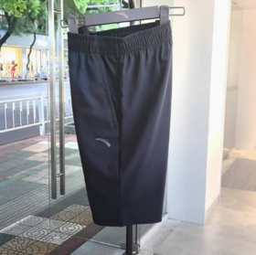 安踏运动短裤男新款冰丝黑色梭织跑步裤冰感152527334s