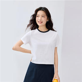 佐丹奴女装25年新款【短款】纯棉T恤衫05325201