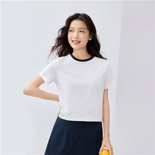 佐丹奴女装25年新款【短款】纯棉T恤衫05325201 商品图0