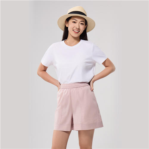 佐丹奴女装25年新款【桑蚕丝混纺】纯棉T恤衫05325221 商品图1