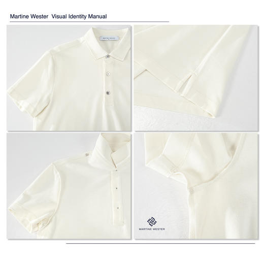 MartineWester男款凉感丝光珠地面料翻领POLO短袖T11015191 商品图6