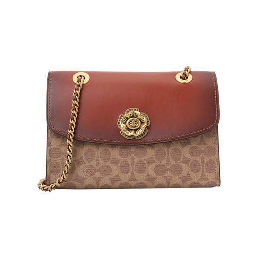 COACH 奥莱款 Parker 大号女士PVC配皮单肩斜挎小方包 商品图0