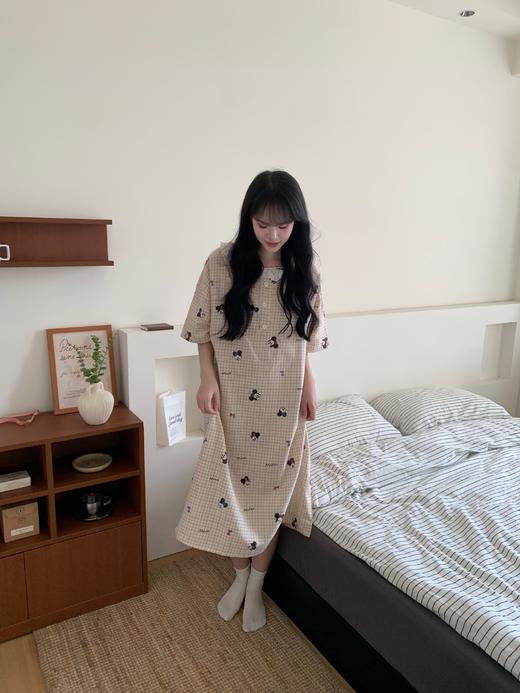 【YW】无忧购纯棉有氧双层纱蕾丝花边睡裙家居服（截单后3-5天发货) 商品图1