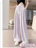 七夕福利-NO退｛休闲裤2025｝807冰丝奶芙裤蕾丝腰绳直筒裤夏季清凉裤-喜出 商品缩略图0