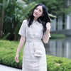 【高品质私服】【IC亚麻斜纹及膝连衣裙】G1326-CC【无标出货 介意慎拍】 商品缩略图4