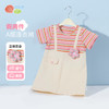 贝贝怡童装女童连衣裙短袖夏季儿童假两件条纹可爱A摆裙子ZB2EQ012 商品缩略图6