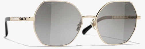 CHANEL 浅灰色女士方形太阳镜 商品图0