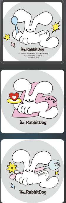 兔子狗丨58mm双闪吧唧 商品图0