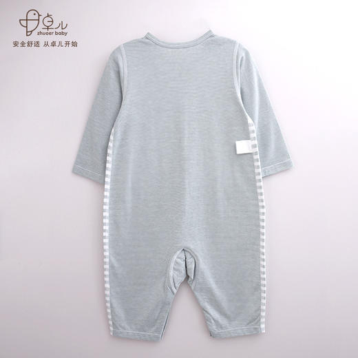 【长袖对襟哈衣】卓儿宝宝夏季薄款长袖对襟连体衣 纯棉A类哈衣爬服 商品图2
