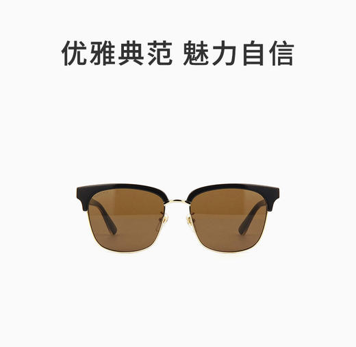 GUCCI 茶色女士方形太阳镜 商品图0
