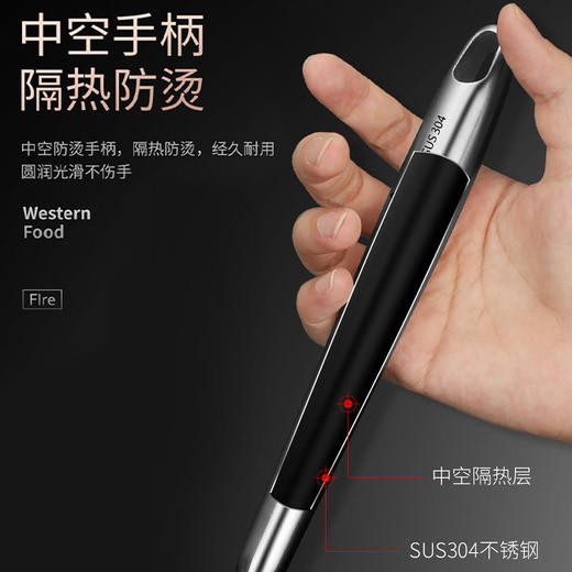 【跨境出口德国超大漏勺】304不锈钢大漏勺家用捞面勺加厚长柄漏勺厨房烹饪沥水勺过滤勺 商品图3