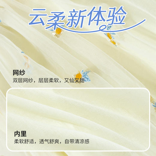 贝贝怡夏季新款女童短袖连衣裙轻薄透气网纱裙时尚百搭宴会公主短裙ZB2EQ018 商品图4