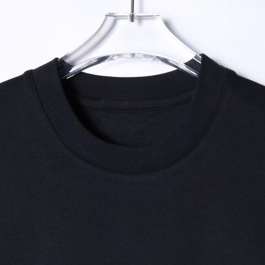 夏季高级感新款男士纯色网格镂空设计短袖T恤痞帅显瘦圆领上衣 商品图2