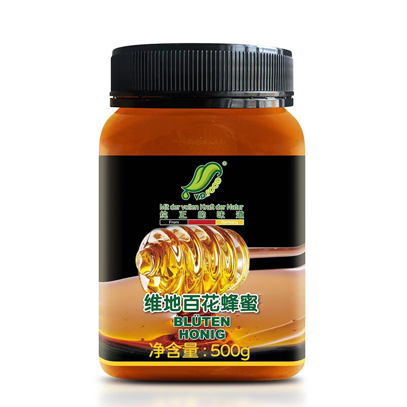 维地(VD)百花蜂蜜 500G 蜂农直采 多花蜜 成熟蜜 蜜源来自欧盟 500G*1瓶