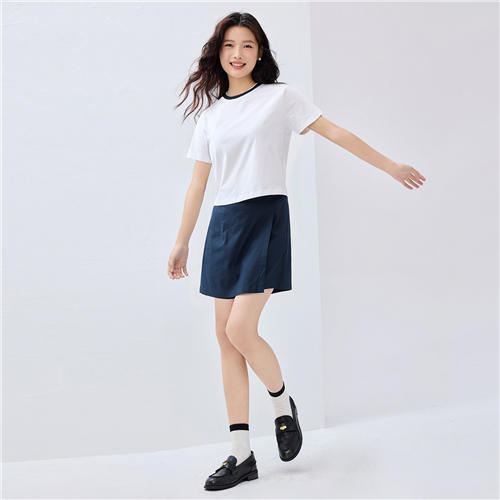 佐丹奴女装25年新款【短款】纯棉T恤衫05325201 商品图4