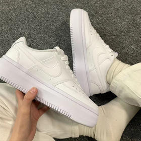 【库存有限 无货将做退款】Nike耐克 Court Vision Alta夏款女子厚底空军一号休闲板鞋DM0113-100
