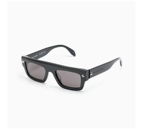 ALEXANDER MCQUEEN 黑色女士圆形太阳镜