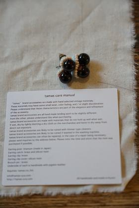 tamas 黑色圆珠耳钉