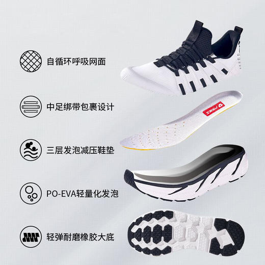 户外特工 R19运动鞋男女缓震回弹透气抓地轻便马拉松弹力网跳操跑步鞋 商品图3