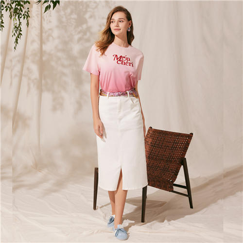 佐丹奴女装25年新款蔚蓝经典系列梭织半身裙05465222 商品图6