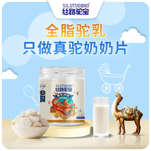 【全脂驼奶】丝路驼宝骆驼奶片80g/罐 商品图0