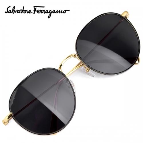 SALVATORE FERRAGAMO 女黑色女士圆形太阳镜 商品图0