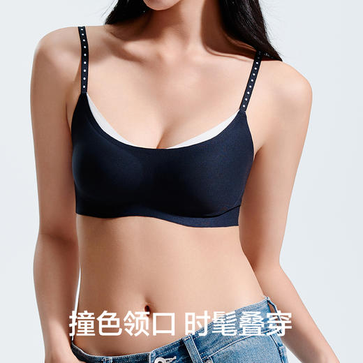 【新品上新】有棵树小胸聚拢撞色无痕文胸-B6114/B6115 商品图6