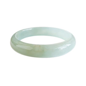 【天然正品】A货翡翠天然细腻无杂裂糯种绿底57号翡翠手镯57.3MM女士现售价：2880！080425AH16