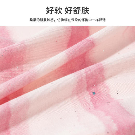 【贝贝怡】 夏季新款女童条纹T恤儿童百搭运动休闲短袖卡通兔子印花上衣ZB2ES025 商品图6