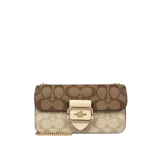 COACH 奥莱款女士PVC配皮单肩斜挎包 商品图0