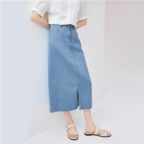 佐丹奴女装25年新款蔚蓝经典系列梭织半身裙05465222 商品图0