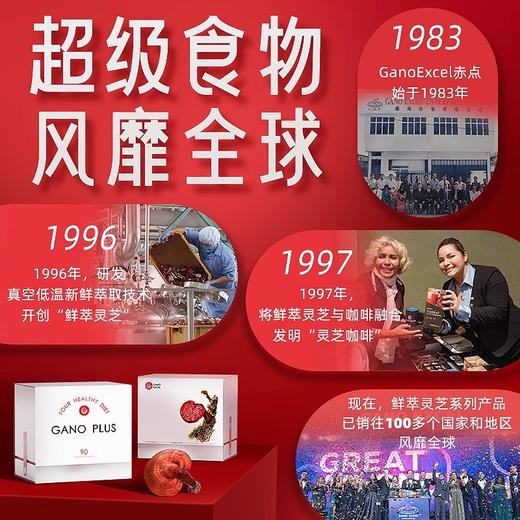 GanoExcel赤点鲜萃灵芝PLUS多重萃取冻干粉灵芝萃取物30颗装 商品图3