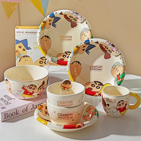 摩登主妇&蜡笔小新 陶瓷饭碗家用碗具盘子餐盘泡面碗可爱餐具