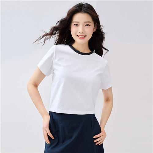 佐丹奴女装25年新款【短款】纯棉T恤衫05325201 商品图2