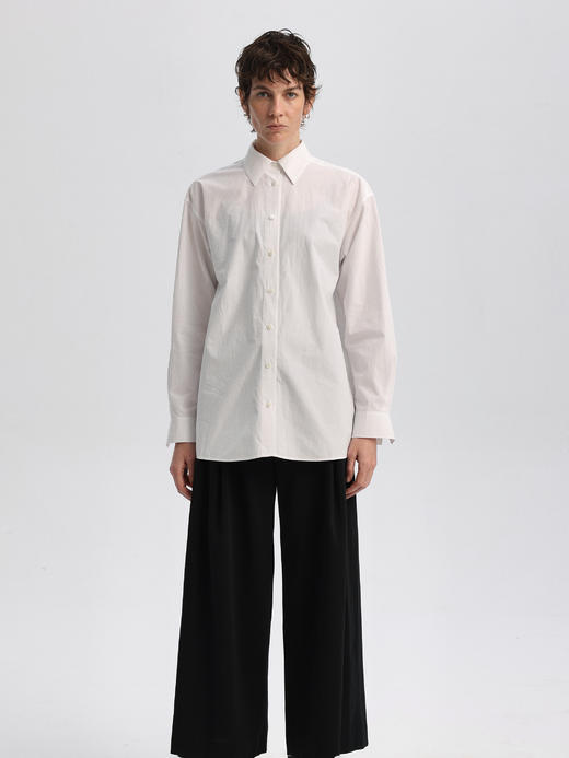 THEHOYAN｜TH2512 12 A-type shirt  双褶衬衫  [  白 ] 商品图11