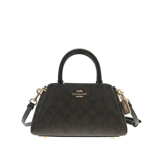 COACH 奥莱款女士PVC配皮单肩斜挎手提包 商品图0