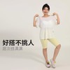 跃牌（呗咪纷纷系列）大码竹节纱感瑜伽罩衫女镂空美背运动短袖修身透气圆领健身服上衣DX3323 商品缩略图4