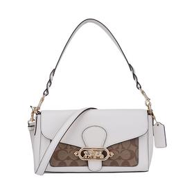 奥莱款小号女士PVC配皮单肩斜挎小方包