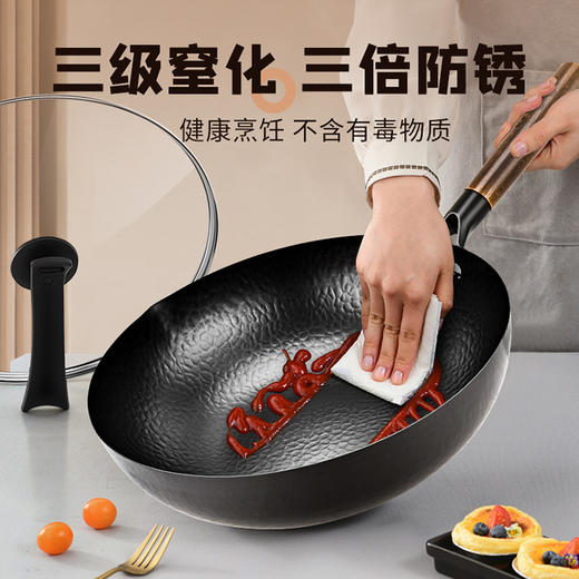 好来宝 精铁锅+玻璃盖32cm+不锈钢铲 HLB-JT003 商品图5